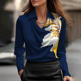 Farbe: Blau Blumenmuster