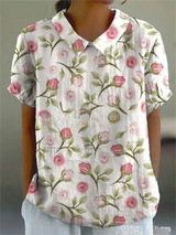 Farbe: Hellrosa mit Blumenmuster Muster