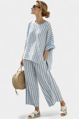 Farbe: Blau gestreift