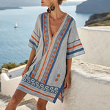 Farbe: Blau- und Orangemuster