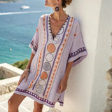 Farbe: Lila und Orangenmuster