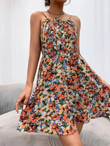Farbe: Orange mit Blumenmuster