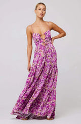 Farbe: Lila mit Blumenmuster