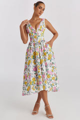 Farbe: Gelb Blumenmuster
